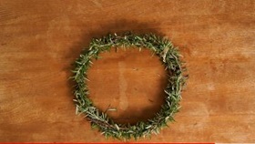 Wreath created out of Rosemary